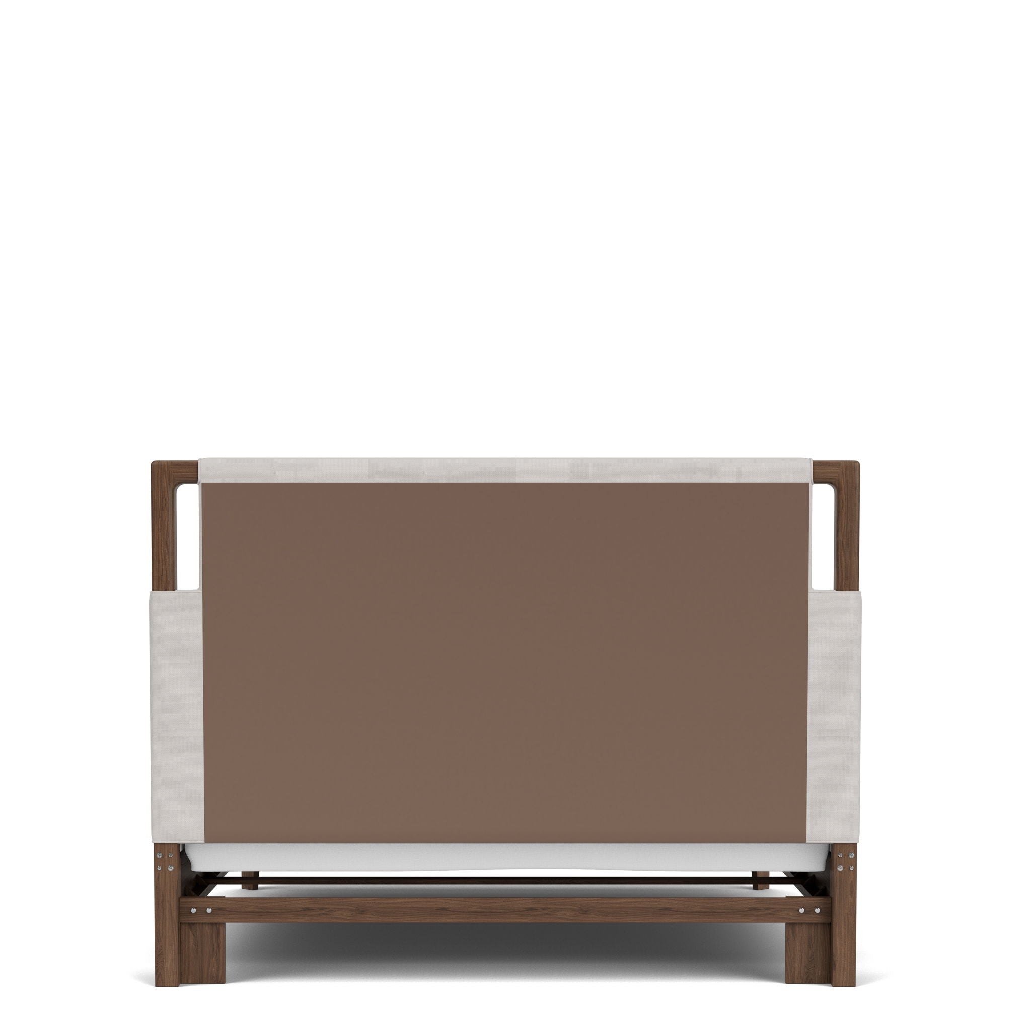 Delia - Queen Upholstered Bed - Nouveau Walnut / Beige
