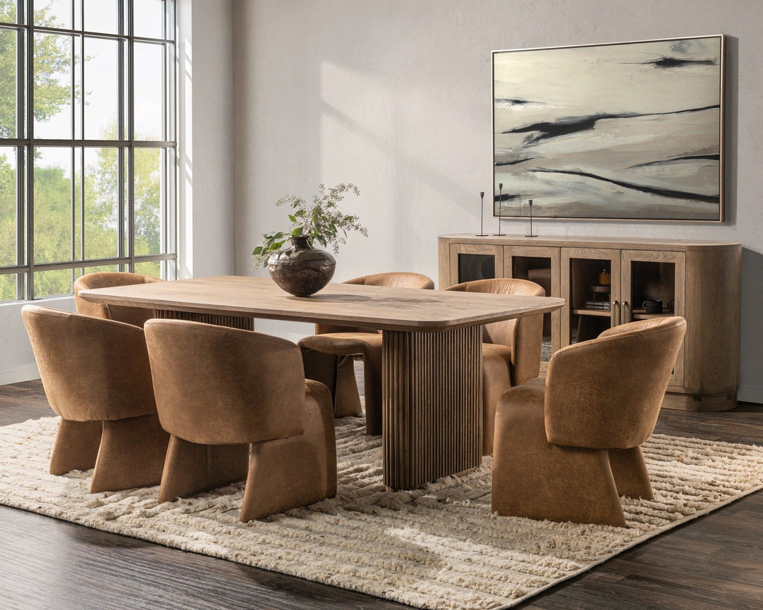 Vander - Oak Wood 84" Dining Table