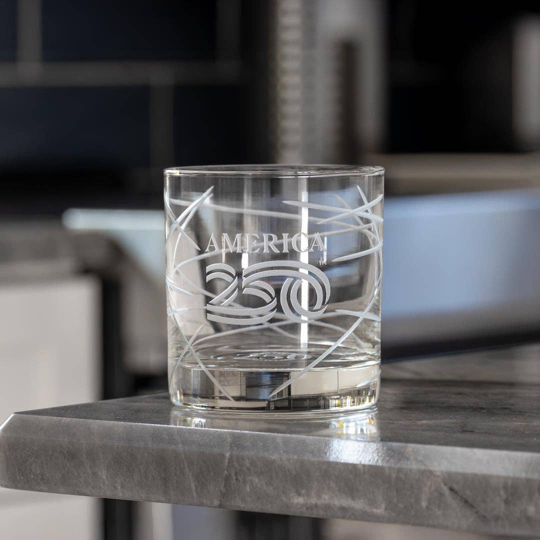 America250™ Longitude 10oz On the Rocks Whiskey Glass | Set of 12