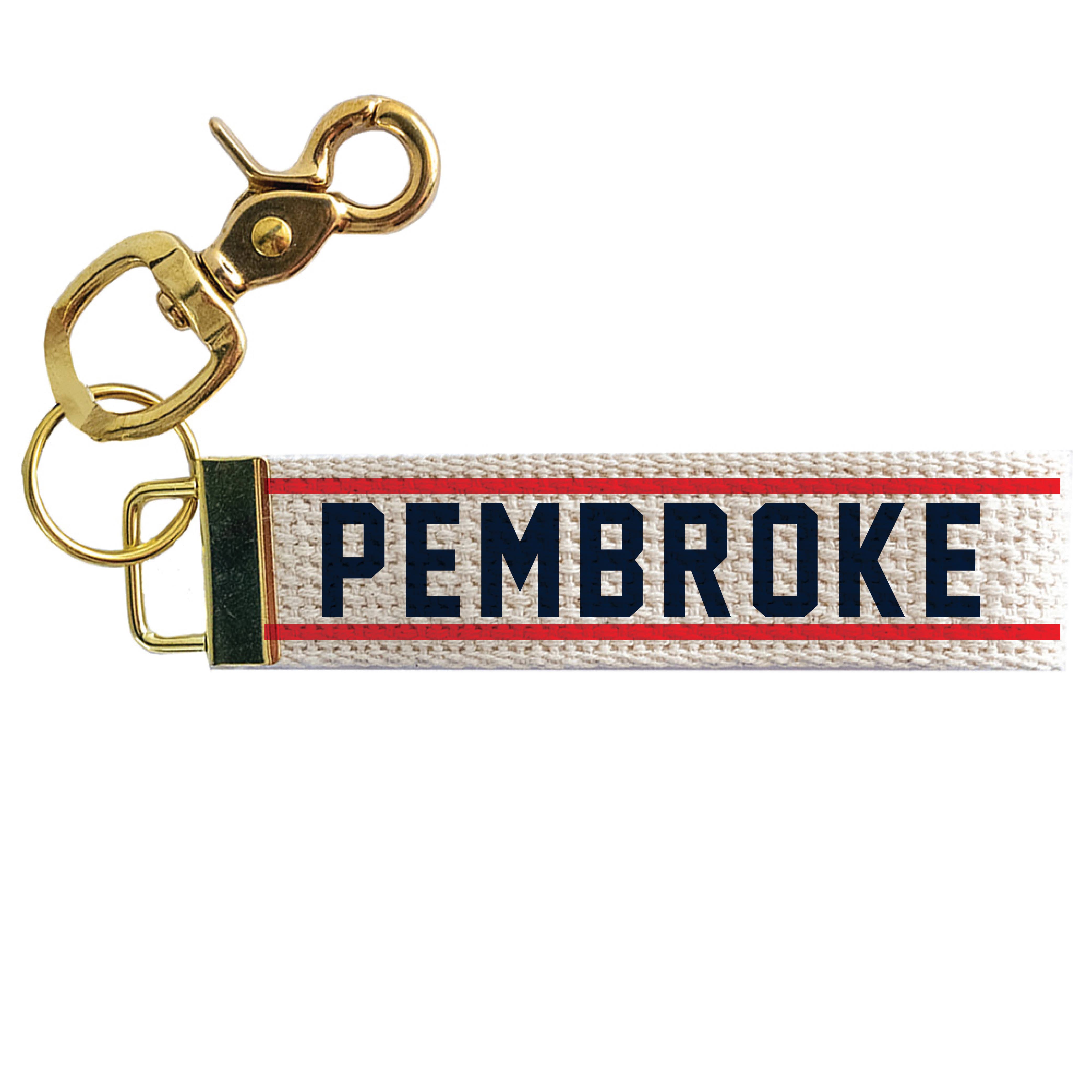 Personalized Red and Blue Keychain