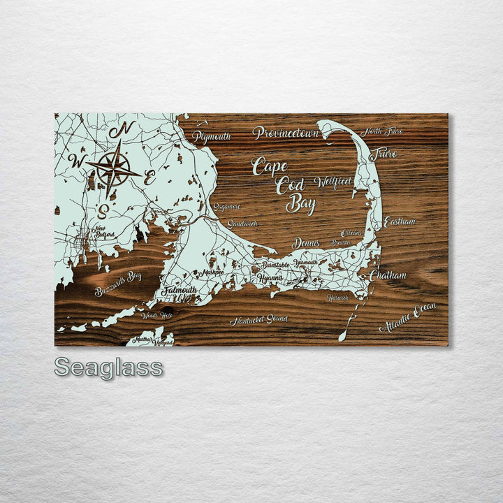 Massachusettes: Cape Cod Bay Map: Island Oasis / Large (22.5" x 38")