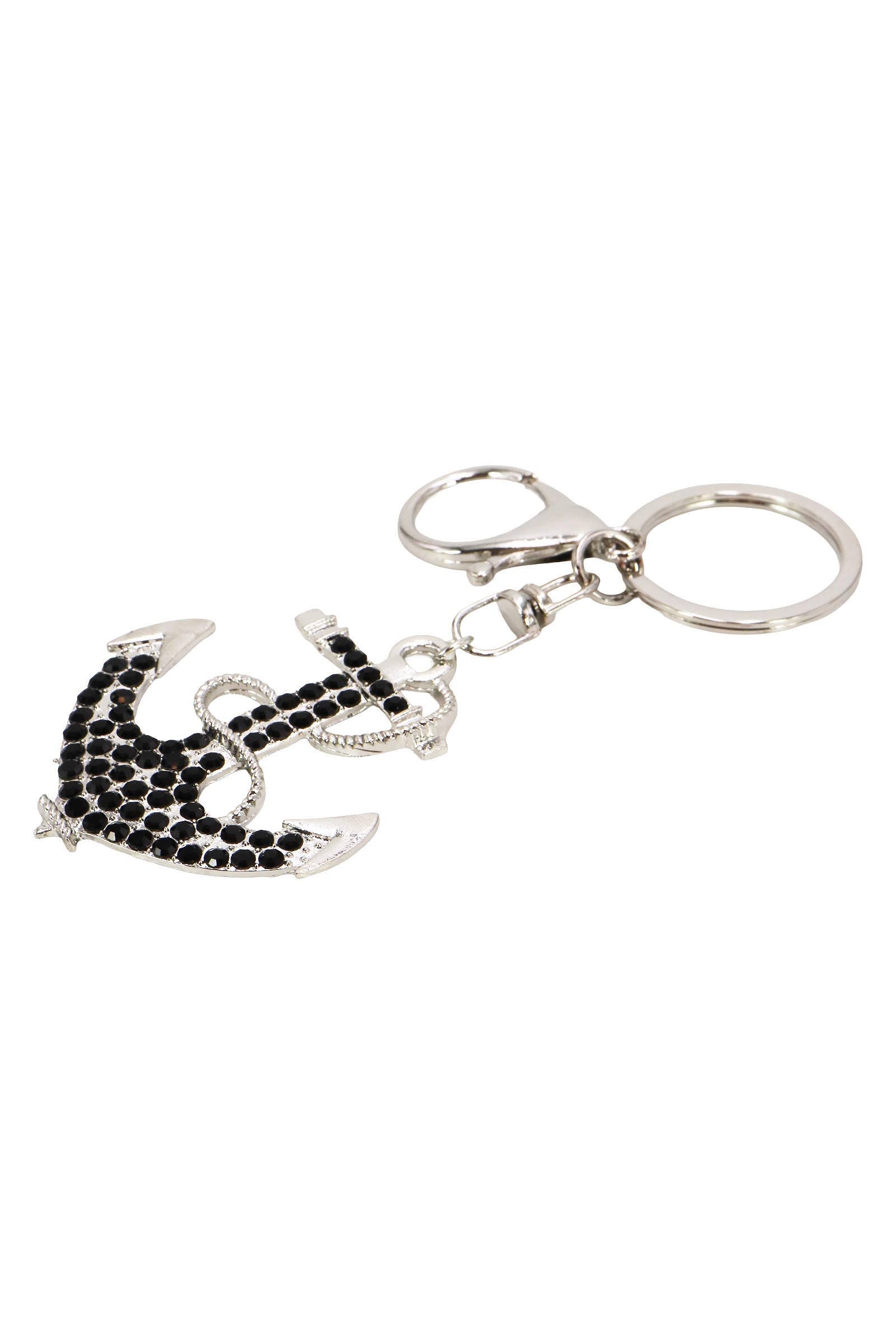 Nautical Anchor Bling Rhinestone Key Chain