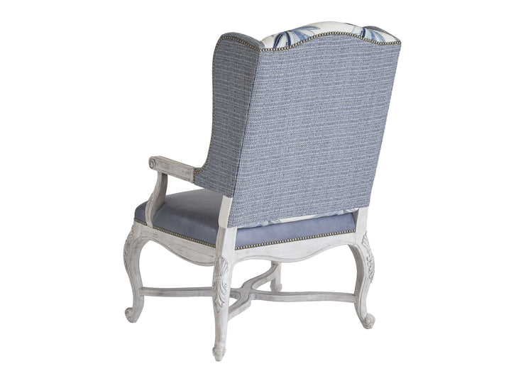 Barclay Butera Upholstery - Patras Leather Chair - Blue / White