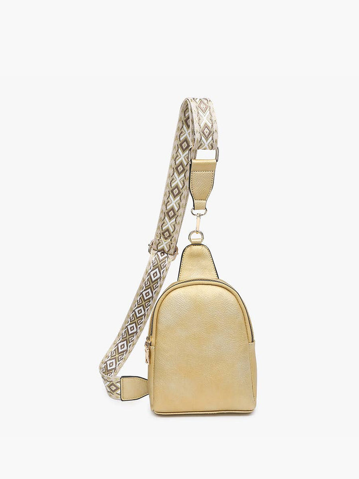 M2436 Ellen Sling Bag w/ Removable Guitar Strap: Mustard