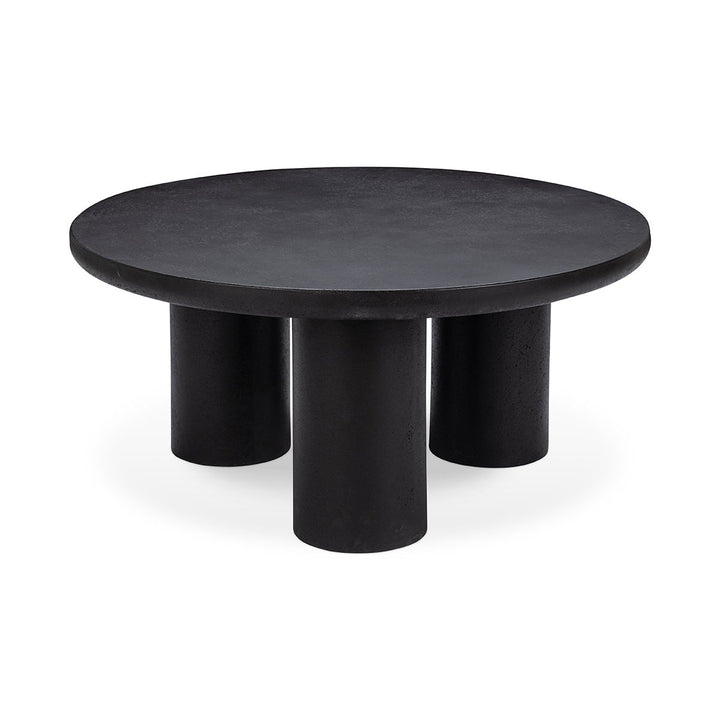 Anzio - 36" Outdoor Concrete Coffee Table - Black