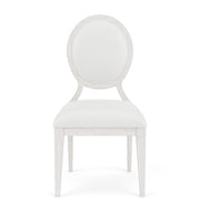 Hepburn - Oval Back Upholstered Side Chair (Set of 2) - White