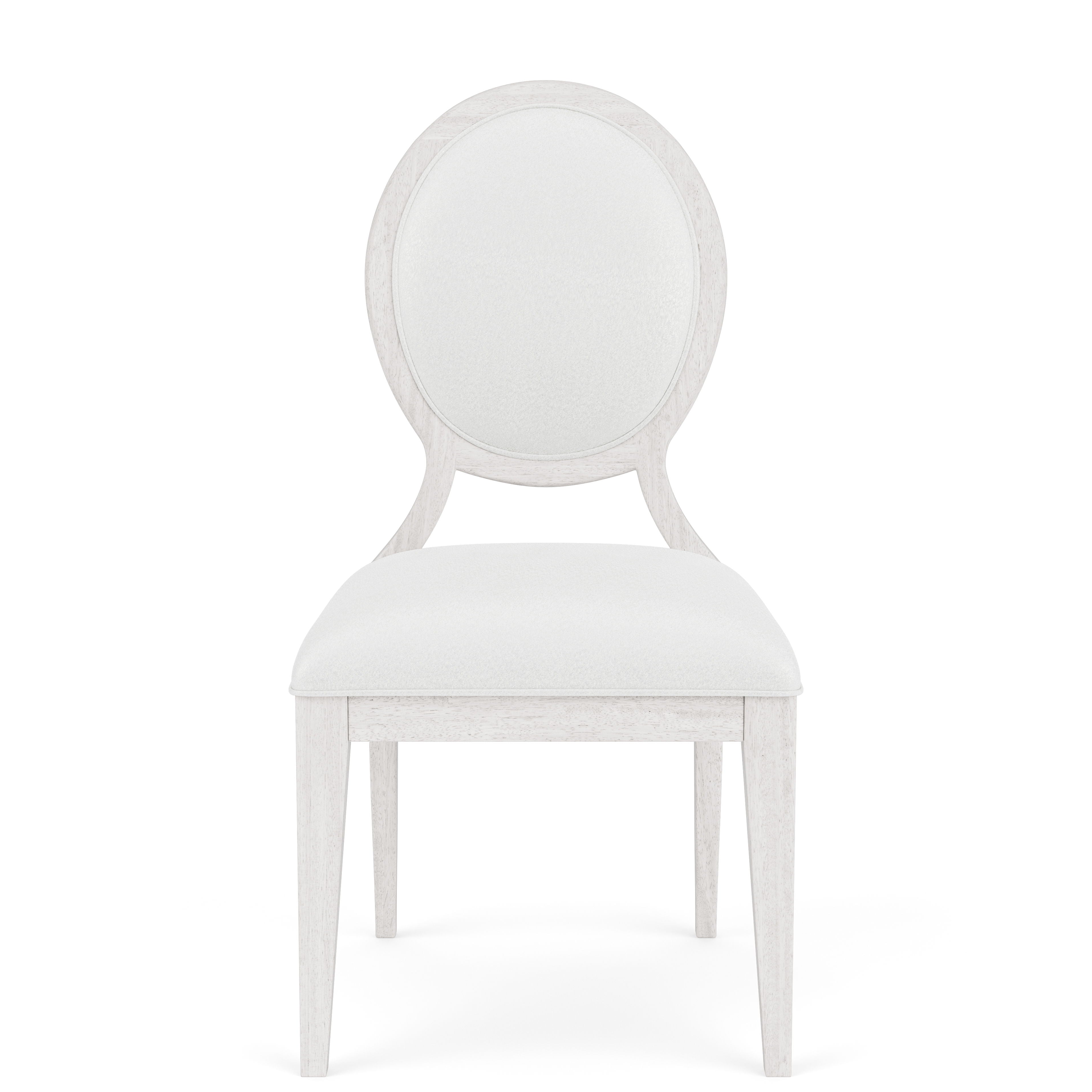 Hepburn - Oval Back Upholstered Side Chair (Set of 2) - White