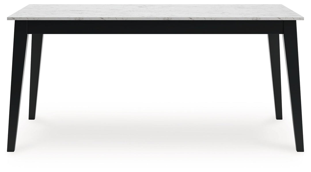 Jettaya - Black / White - Rectangular Dining Room Table