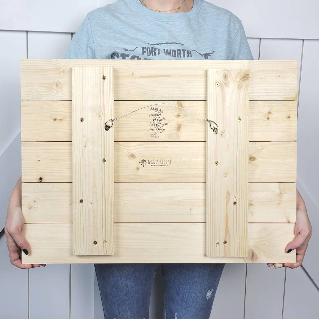 18x24 Wood Pallet Map Mermaid Art - ANY Custom Location!