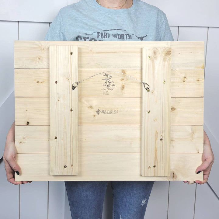 18x24 Wood Pallet Map Mermaid Art - ANY Custom Location!