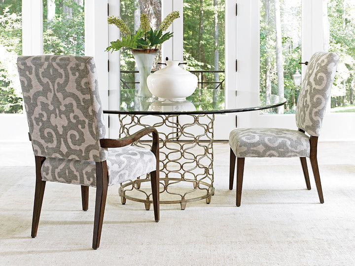 Laurel Canyon - Bollinger Round Dining Table With Glass Top