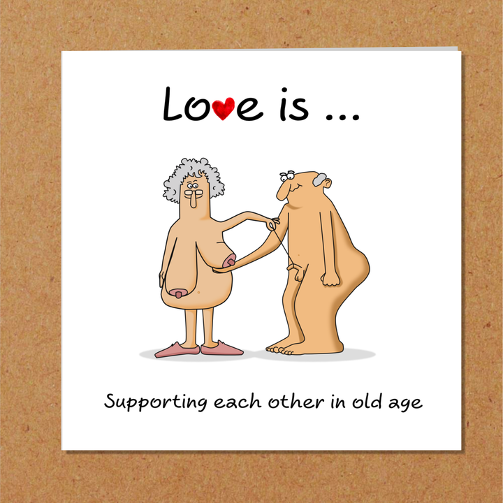 Funny Birthday Card 40th 50th 60th Valentines for Wife, Husband, Mum, Dad or friend. Love and support