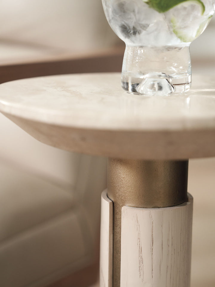 Sunset Key - Carver Accent Table - Beige