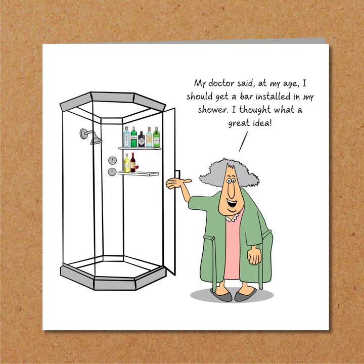 Funny Birthday card 50th 60th 70th Birthday for Wife Mum Grandmother Female Friend- Old aged age - Funny, humorous and fun