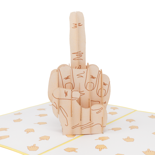 Hey, Fuck You Inappropriate 3D Insult Card