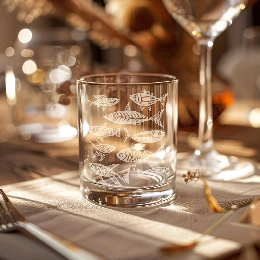 School of Fish Glasses: Stemless Wine
