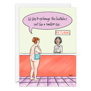 Birthday Suit Exchange Card - 9255