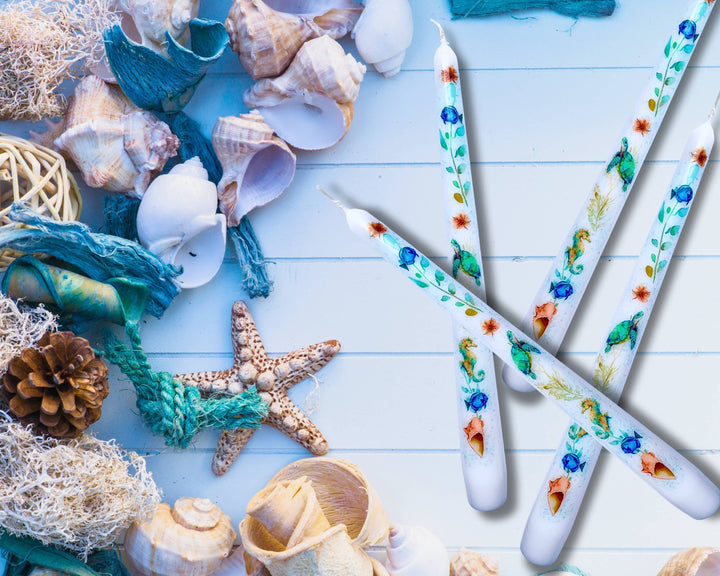Coastal Candle Decor, Beach House Candle, Nautical Decor