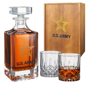 Army Whiskey Decanter Gift Set | 730mL Decanter 2 Glasses