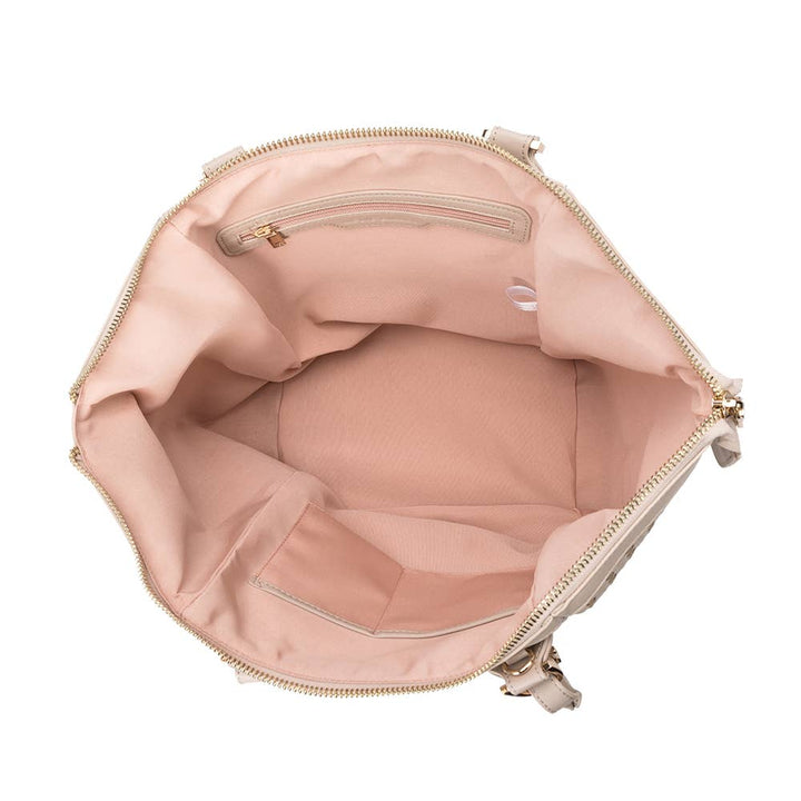 Valerie Recycled Vegan Large Top Handle Bag in Nude