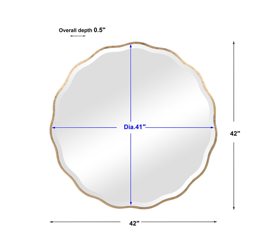 Aneta - Round Mirror - Gold