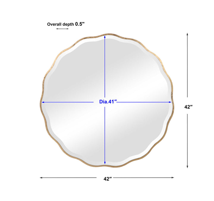 Aneta - Round Mirror - Gold