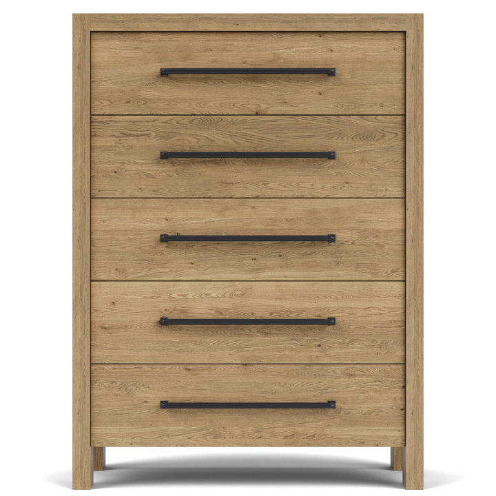 Davie - Five Drawer Chest - Light Brown