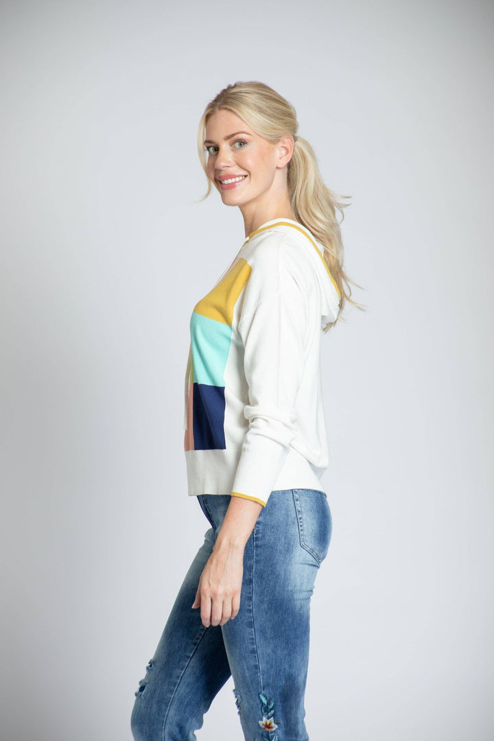 Color Block Hoodie: MULTI / M