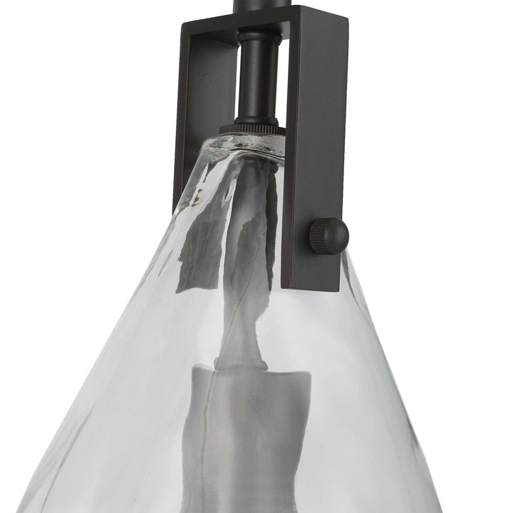 Campester - 1 Light Watered Glass Mini Pendant - Pearl Silver
