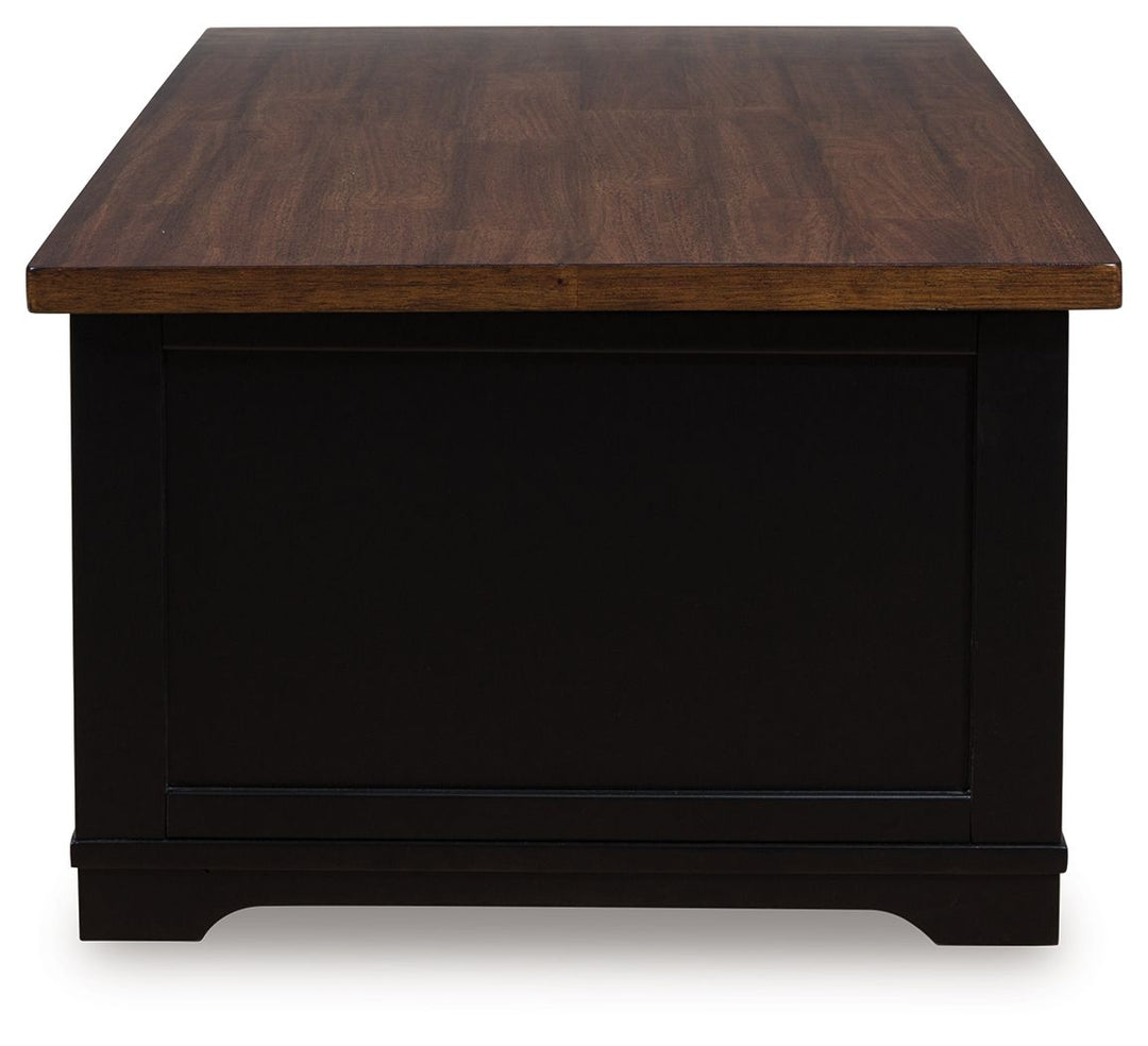 Wildenauer - Brown / Black - Lift Top Cocktail Table