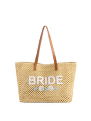 "BRIDE" SHELL TOTE,NATURAL