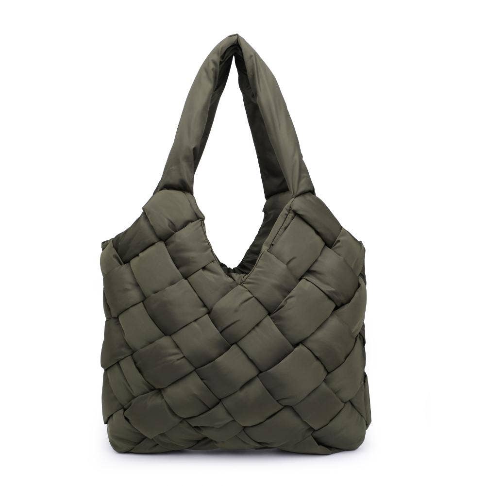 Illumine Woven Nylon Tote: Nude