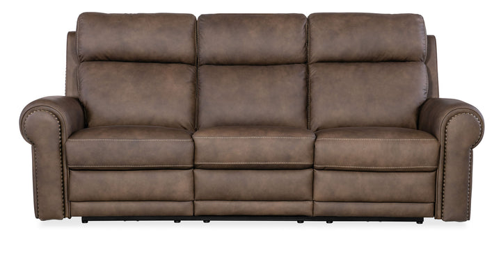 Duncan - Power Sofa With Power Headrest & Lumbar - Dark Brown