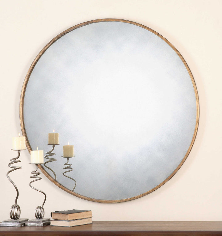 Junius - Round Mirror - Gold