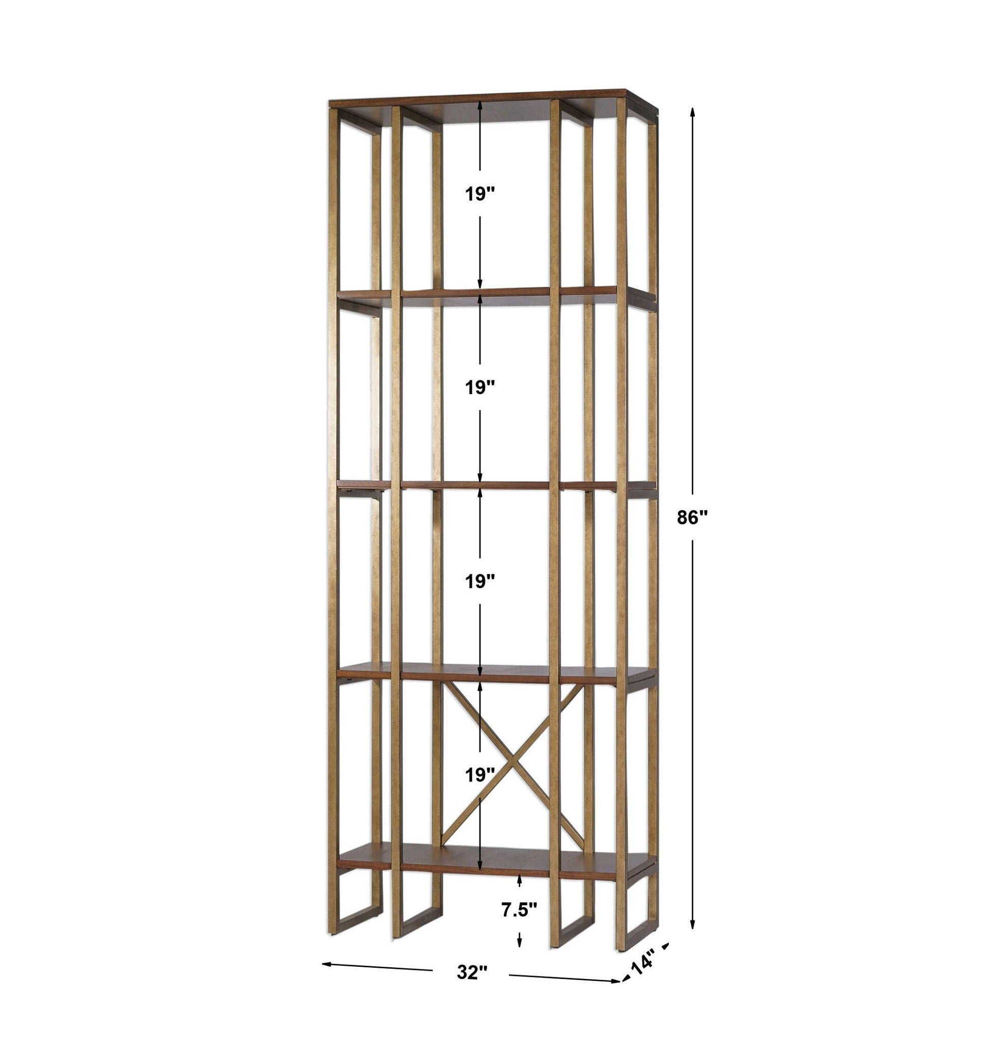 Karishma - Etagere - Antique Gold