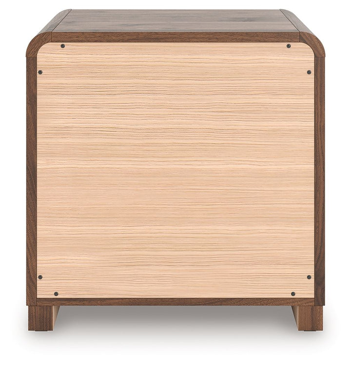 Fortlorn - Walnut Brown - Two Drawer Night Stand