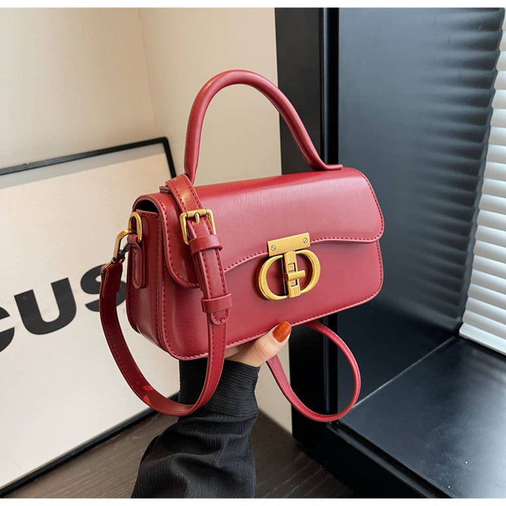 RETRO SMALL SQUARE HANDBAG SHOULDER CROSSBODY BAG_CWAB1556: Brown / (OS) 1
