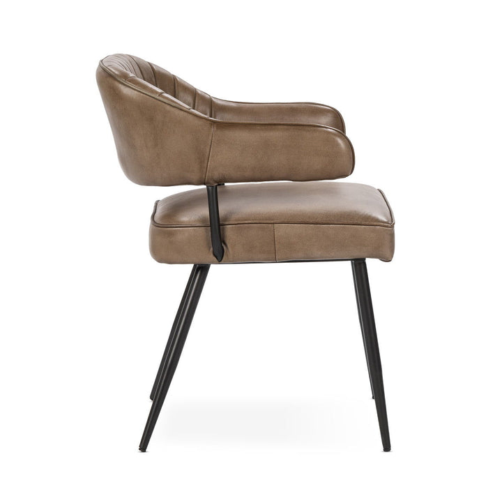 Ashford - Leather Dining Chair - Light Brown