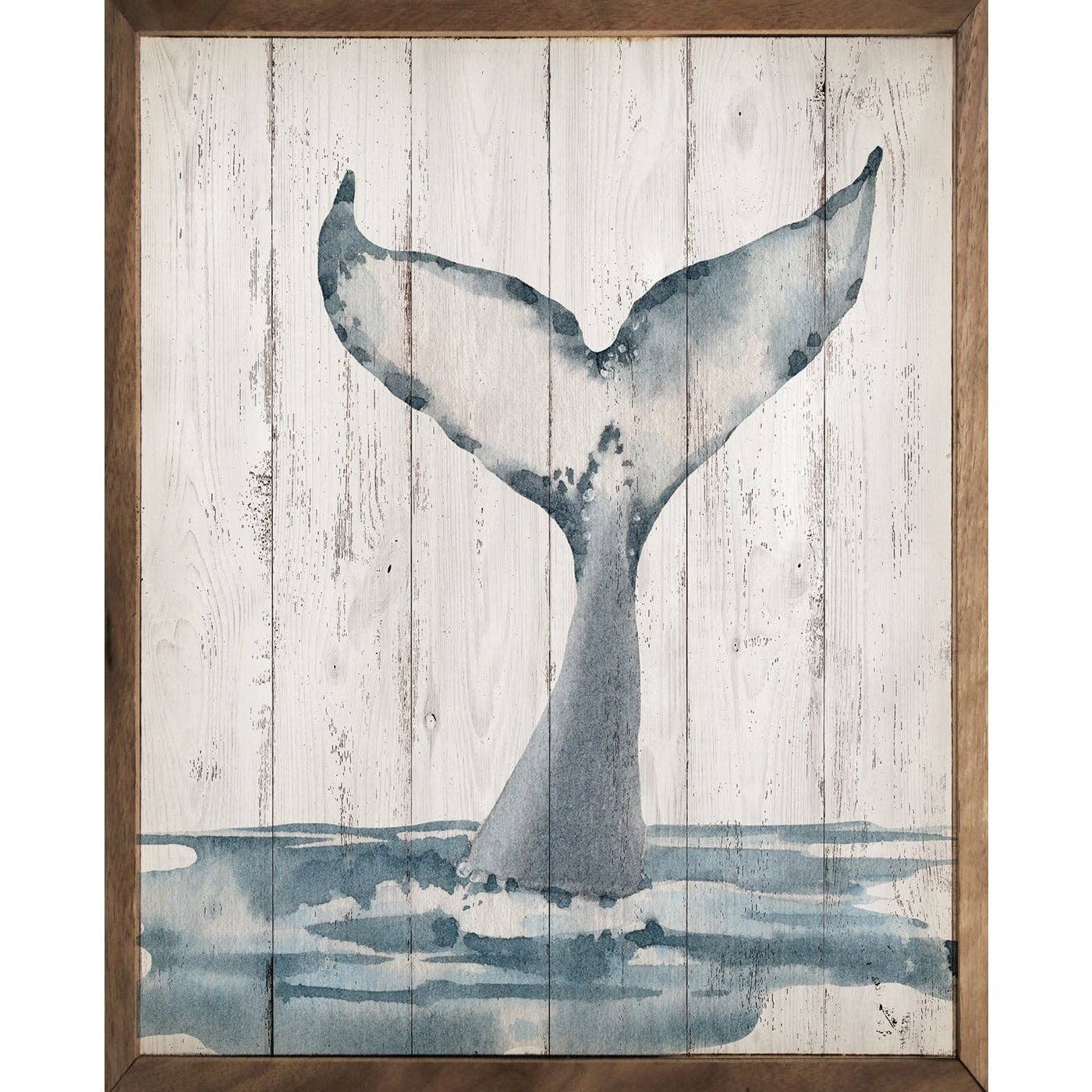 Watercolor Whale Tail