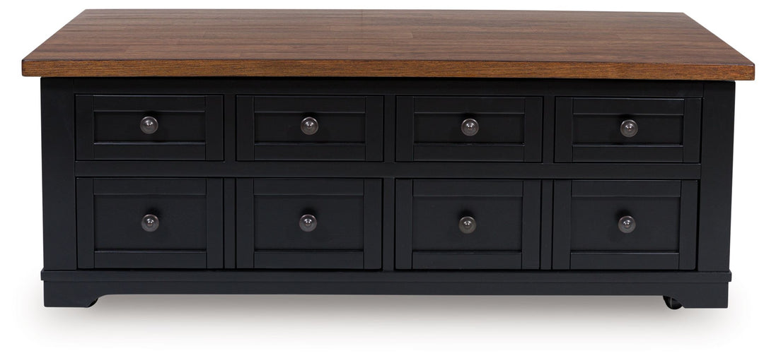 Wildenauer - Brown / Black - Lift Top Cocktail Table