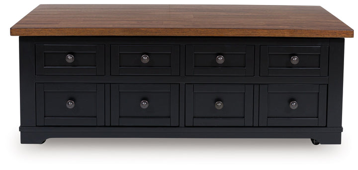 Wildenauer - Brown / Black - Lift Top Cocktail Table