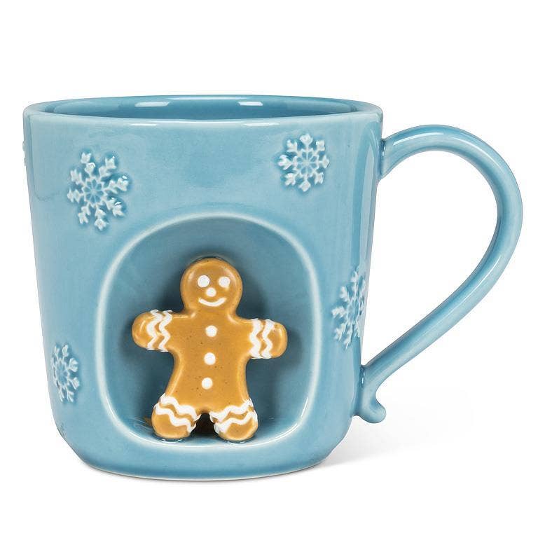 Snowflake Mug with Holiday Characters: Santa