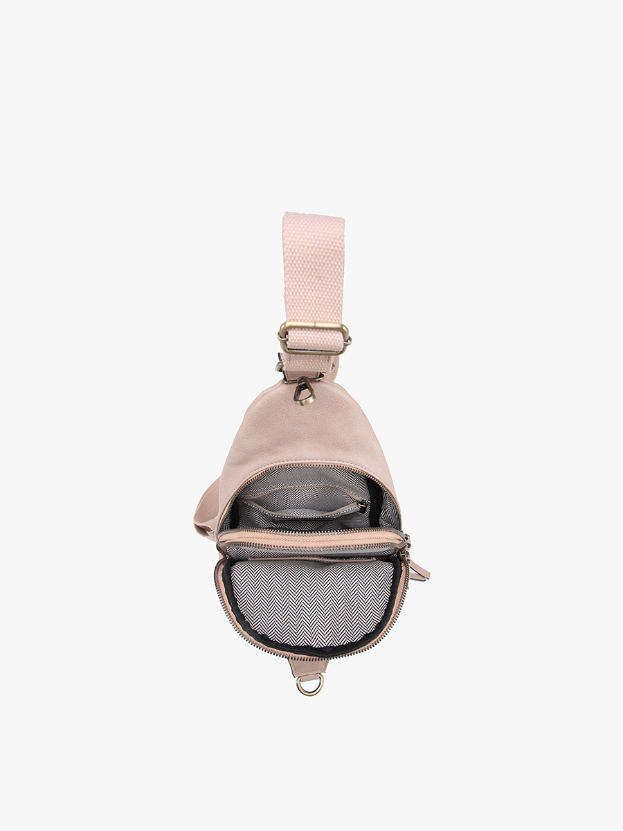 M2342 Nikki Dual Compartment Sling Pack Bag: Grey