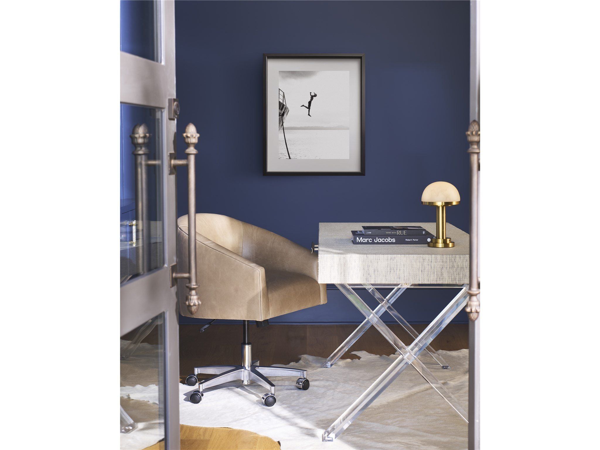 Oasis - Seascape Writing Desk - Gray / White
