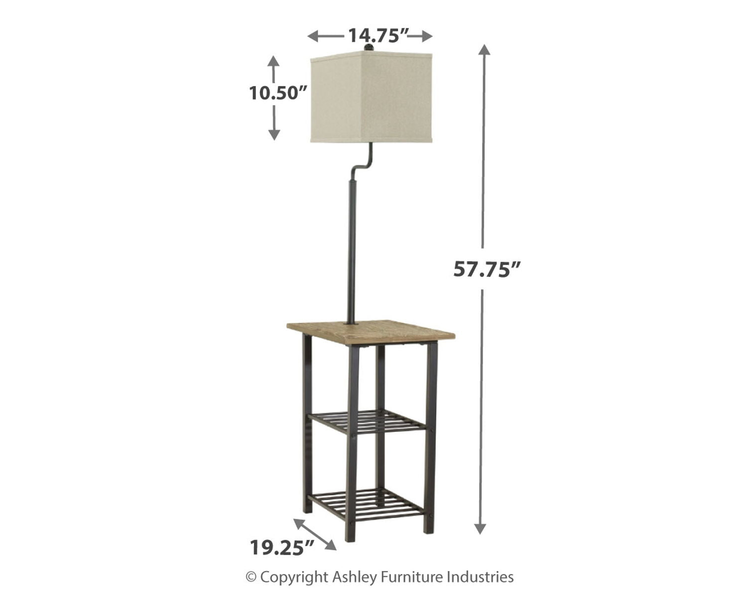 Shianne - Metal Tray Lamp  - Black