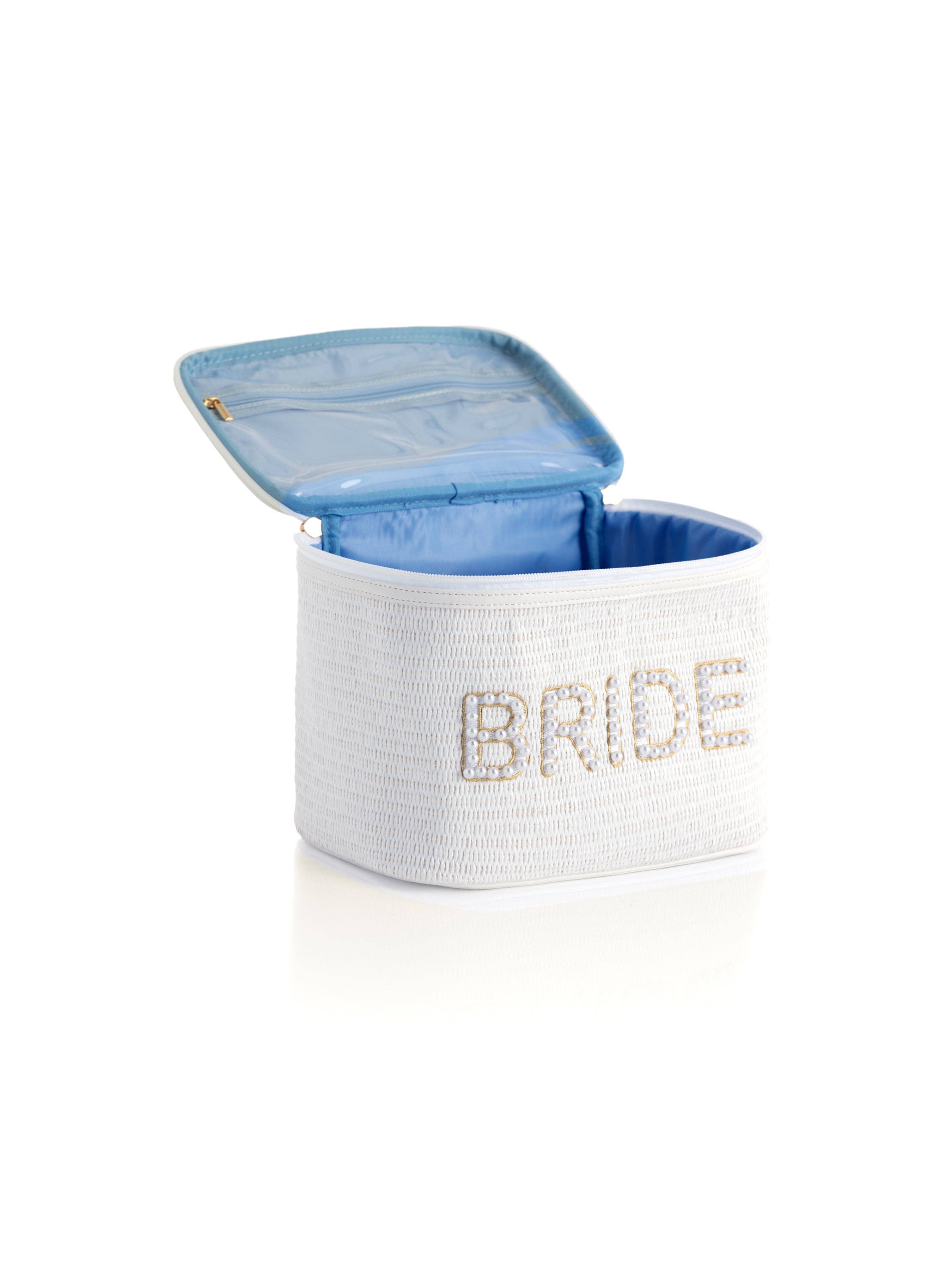 "BRIDE" COSMETIC CASE, WHITE