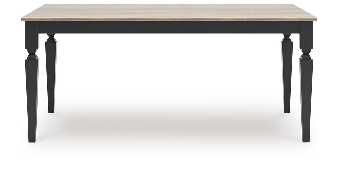 Brenkerton - Grayish Brown / Black - Rectangular Dining Room Table