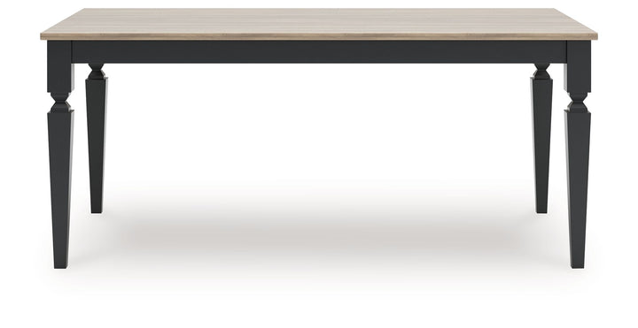 Brenkerton - Grayish Brown / Black - Rectangular Dining Room Table