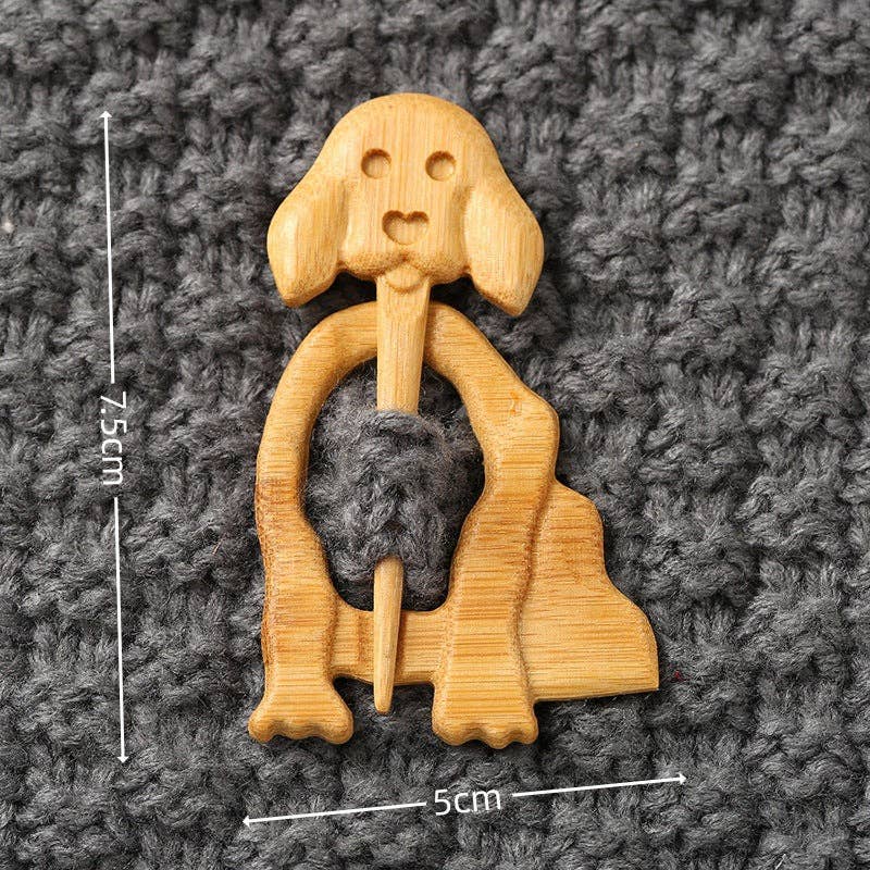 Wooden Shaped Brooch: Whale 2