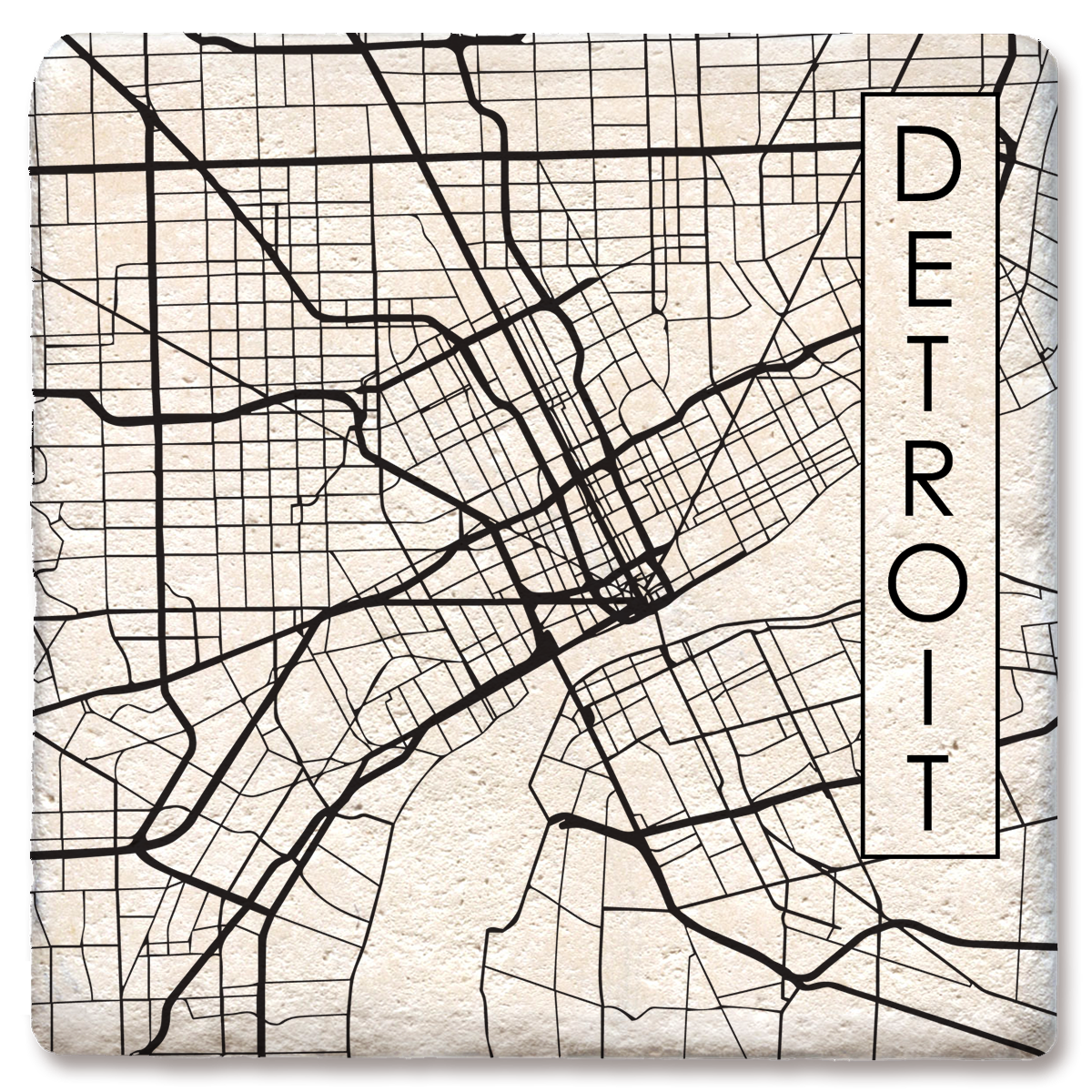 Custom city street map coaster